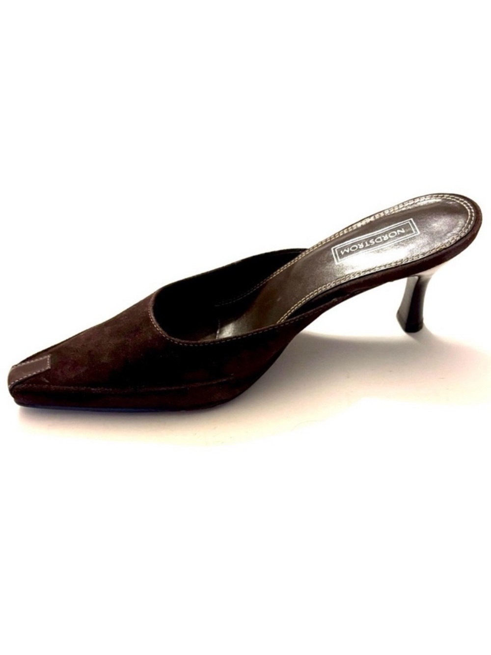 NORDSTROM Brown Suede Kitten Heels Mules